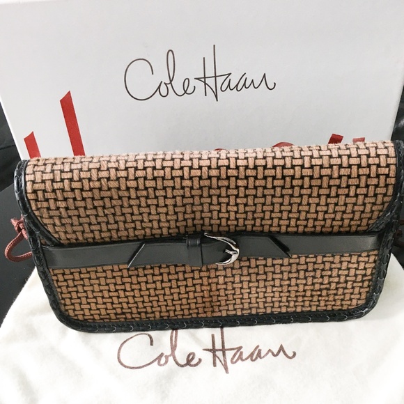 Cole Haan Calf Hair leather clutch boxed and dust bag - Picture 2 of 7
